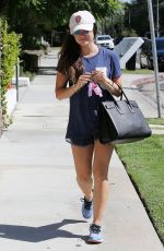 LUCY HALE in Shorts Out for a Walk in Los Angeles