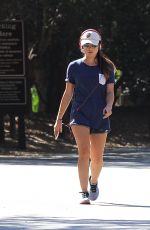 LUCY HALE in Shorts Out for a Walk in Los Angeles