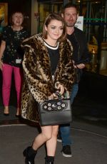 MAISIE WILLIAMS Arrives at The Late Late Show in Dublin