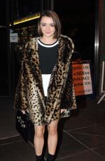 MAISIE WILLIAMS Arrives at The Late Late Show in Dublin