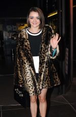 MAISIE WILLIAMS Arrives at The Late Late Show in Dublin