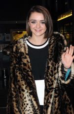 MAISIE WILLIAMS Arrives at The Late Late Show in Dublin