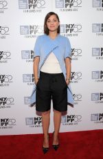 MARION COTTILARD at Two Days, One Night Premiere at NYFF
