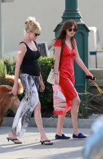 MELANIE GRIFFITH and DAKOTA JOHNSON at a Hand & Foot Spa in Los Angeles