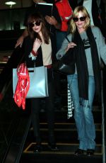 MELANIE GRIFFITH and DAKOTA JOHNSON at LAX Airport