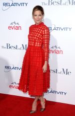 MICHELLE MONAGHAN at The Best of Me Premiere in Los Angeles