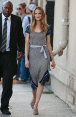 MICHELLE MONAGHAN Leaves Jimmy Kimmel Live! in Hollywood