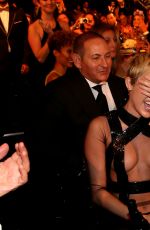 MILEY CYRUS at 2014 Amfar LA Inspiration Gala in Hollywood