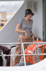 MILEY CYRUS on a Boat Trip to Waiheke Island