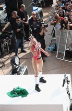 MILEY CYRUS Performs at Sunrise Morning TV at Opera House in Sydney