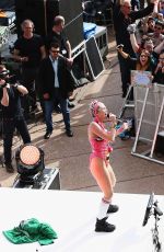 MILEY CYRUS Performs at Sunrise Morning TV at Opera House in Sydney