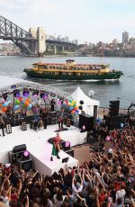MILEY CYRUS Performs at Sunrise Morning TV at Opera House in Sydney