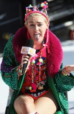 MILEY CYRUS Performs at Sunrise Morning TV at Opera House in Sydney