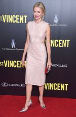 NAOMI WATTS at St. Vincent Premiere in New York