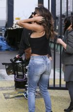 NICOLE SCHERZINGER in Ripped Jeans Leaves ITV Studios in London
