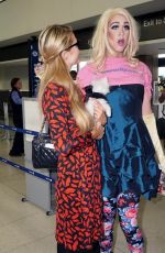 PARIS HILTON Arrives on a Flight at LAX Airport