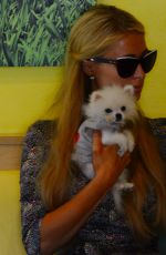 PARIS HILTON with Her Dog Prince Hilton Out for Lunch