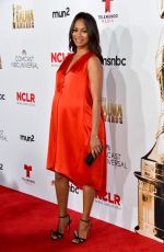 Pregnant ZOE SALDANA at 2014 NCLR Alma Awards in Pasadena