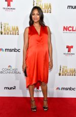 Pregnant ZOE SALDANA at 2014 NCLR Alma Awards in Pasadena