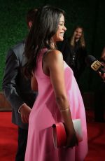 Pregnant ZOE SALDANA at Ampas Hollywood Costume Opening Party in Los Angeles