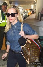 REESE WITHERSPOON Aarres on a Flight at LAX