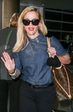 REESE WITHERSPOON Aarres on a Flight at LAX