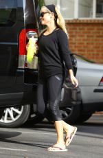 REESE WITHERSPOON in Tights Heading to Yoga Class in Brentwood