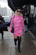 RITA ORA in Mickey Ears Out and About in London