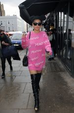 RITA ORA in Mickey Ears Out and About in London