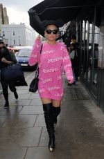 RITA ORA in Mickey Ears Out and About in London