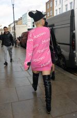RITA ORA in Mickey Ears Out and About in London