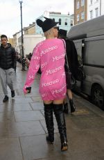 RITA ORA in Mickey Ears Out and About in London