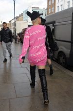 RITA ORA in Mickey Ears Out and About in London