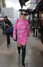 RITA ORA in Mickey Ears Out and About in London