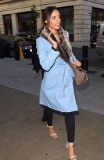 ROCHELLE HUMES Arrives at BBC Radio 1 Studios in London