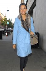 ROCHELLE HUMES Arrives at BBC Radio 1 Studios in London