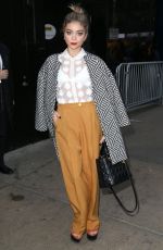 SARAH HYLAND Arrives at Good Morning America in New York