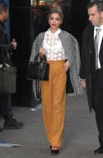 SARAH HYLAND Arrives at Good Morning America in New York