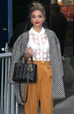 SARAH HYLAND Arrives at Good Morning America in New York