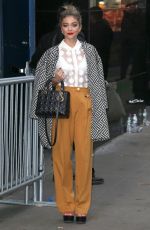 SARAH HYLAND Arrives at Good Morning America in New York