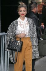 SARAH HYLAND Arrives at Good Morning America in New York