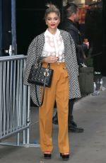 SARAH HYLAND Arrives at Good Morning America in New York