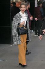 SARAH HYLAND Arrives at Good Morning America in New York