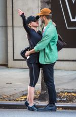 SCARLETT JOHANSSON Kissing Romain Dauriac Out in New York