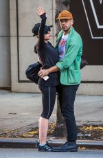 SCARLETT JOHANSSON Kissing Romain Dauriac Out in New York