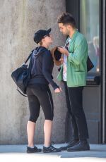 SCARLETT JOHANSSON Kissing Romain Dauriac Out in New York