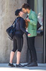 SCARLETT JOHANSSON Kissing Romain Dauriac Out in New York