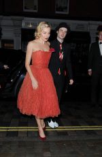 SIENNA MILLER Arrives at Chiltern Firehouse to Celebrate Mario Testino’s 60th Birthday