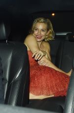 SIENNA MILLER Arrives at Chiltern Firehouse to Celebrate Mario Testino’s 60th Birthday