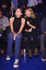 TAYLOR SWIFT and KARLIE KLOSS at New York Knicks Game